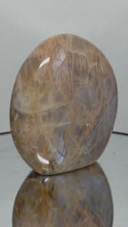Peach Moonstone Freeform Crystal – Large Polished Healing Stone (~3.5 in)