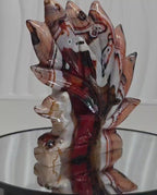Banded Agate Nine Tails Fox Kitsune Carving