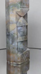 Ocean Jasper House Carving Tower | 7" Statement Crystal Sculpture