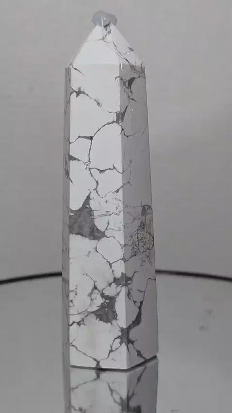White Howlite Tower 4.5"