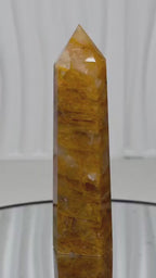 Golden Healer Quartz Tower 5"| Natural Crystal Point