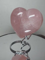 Large Rose Quartz Heart – Puffy Polished Crystal Carving, 3.7" Wide
