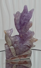 Amethyst Nine Tails Fox Kitsune Carving
