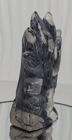 Volcano Agate Nine Tails Fox Kitsune Carving