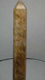 Golden Healer Quartz Tower – Slim 7" Crystal Point