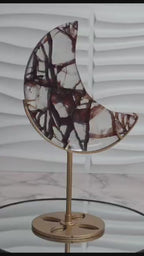Fire Quartz Moon with Stand