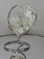 moss agate heart druzi