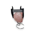 Large Rose Quartz Heart – Puffy Polished Crystal Carving, 3.7" Wide