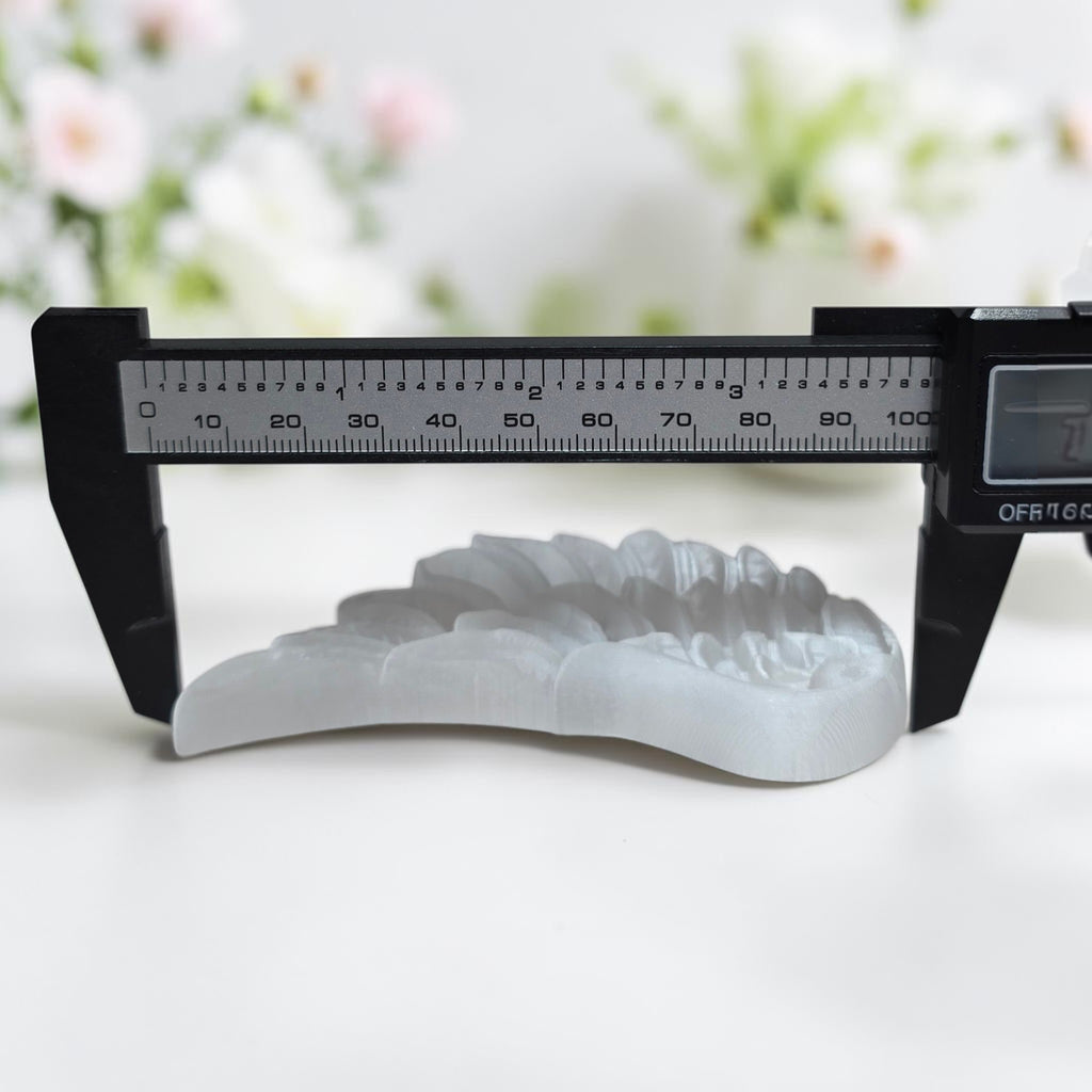 Selenite Angel Wings on Stand