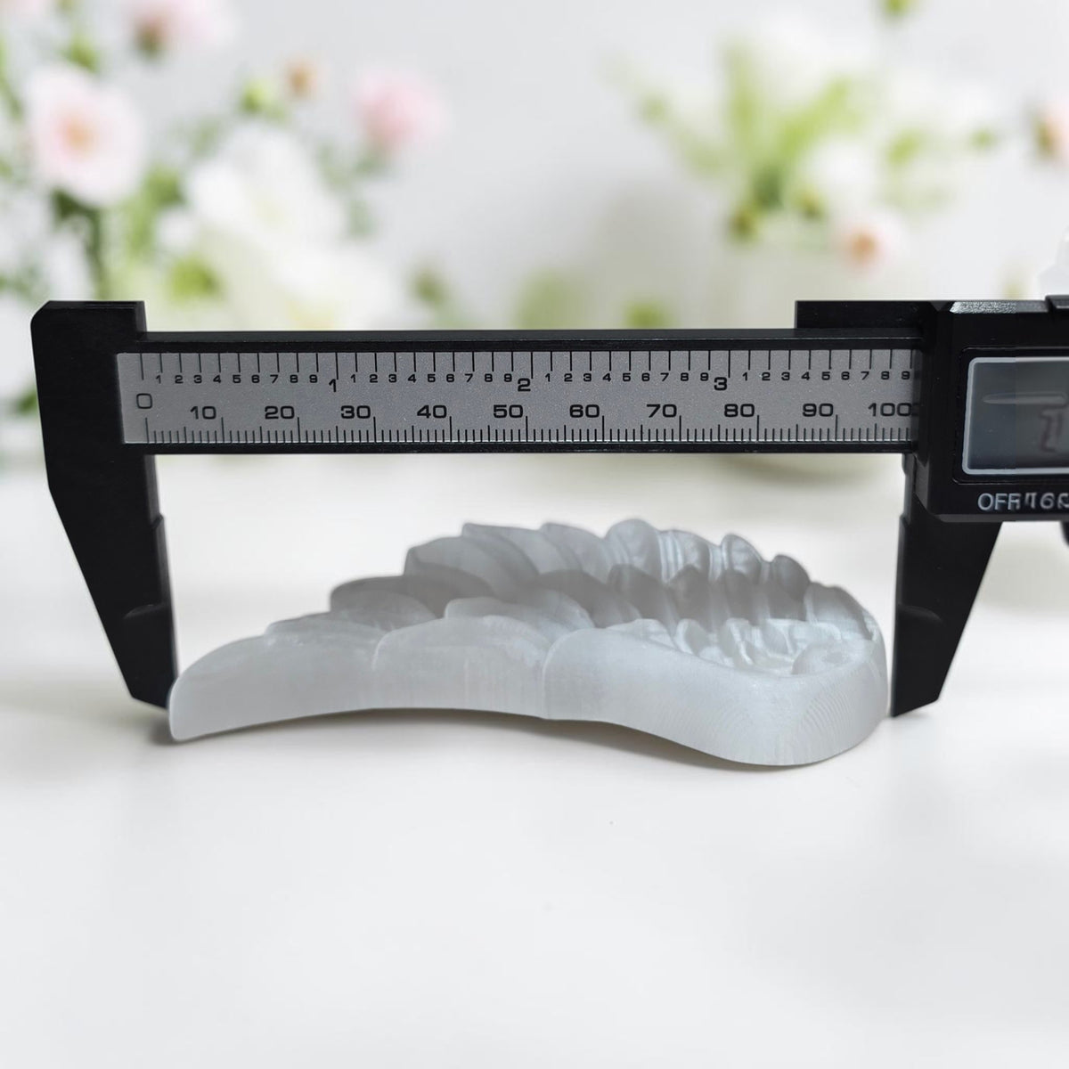 Selenite Angel Wings on Stand