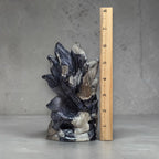 Volcano Agate Nine Tails Fox – size reference with ruler
