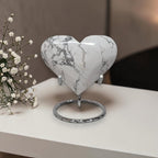 White Howlite Heart Crystal – 3.5"