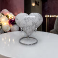 White Howlite Heart Crystal – 3.5"