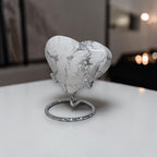 White Howlite Heart Crystal – 3.5"